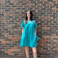 Pink City Turquoise Dress