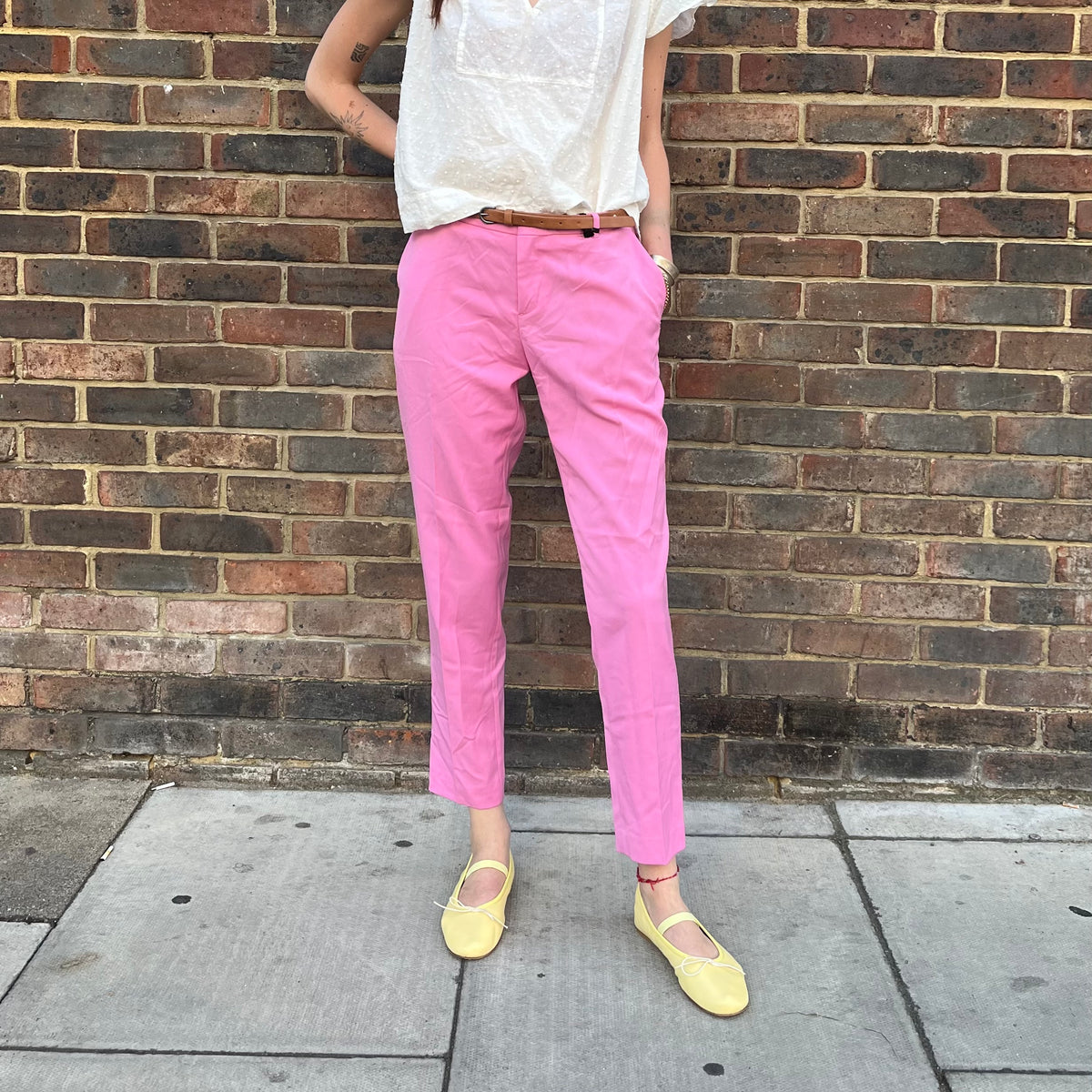 Scotch and Soda pink trousers