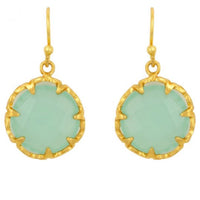 Petite Gemstone Earrings Aqua