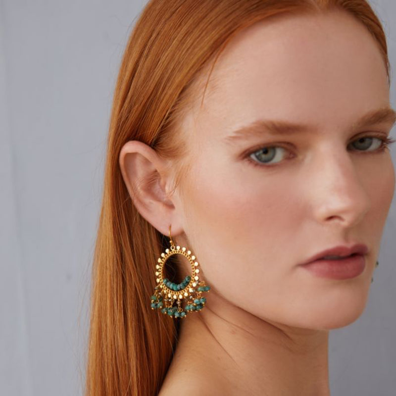 Waverly Earrings Green