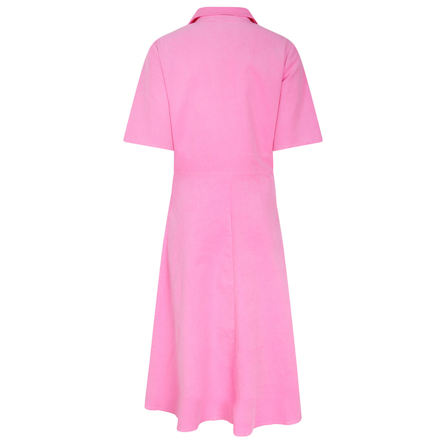 The West Village Cord Shirt Dress Bubblegum Pink