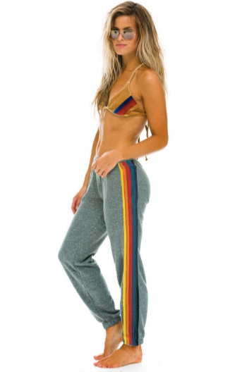 5 Stripe Sweatpants Heather Grey