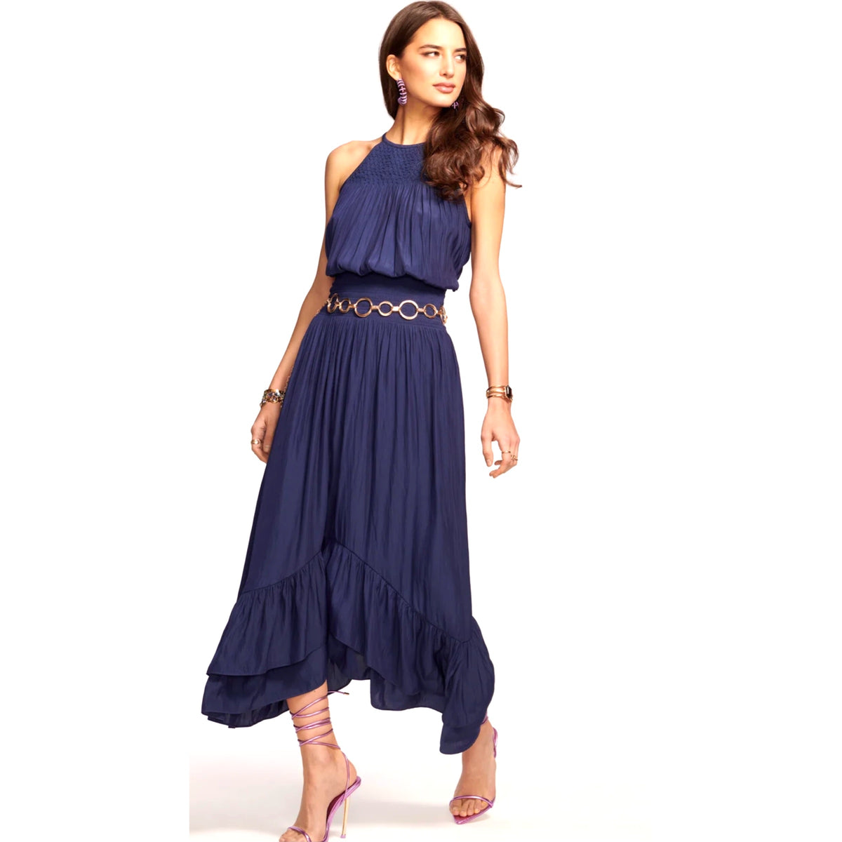 Bianca Dress Spring Navy