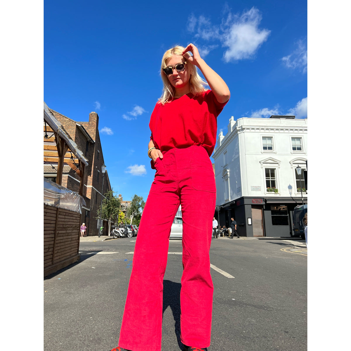 Melrose Cord Pant Red