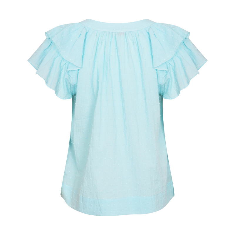 Cotton Puff Top Blue