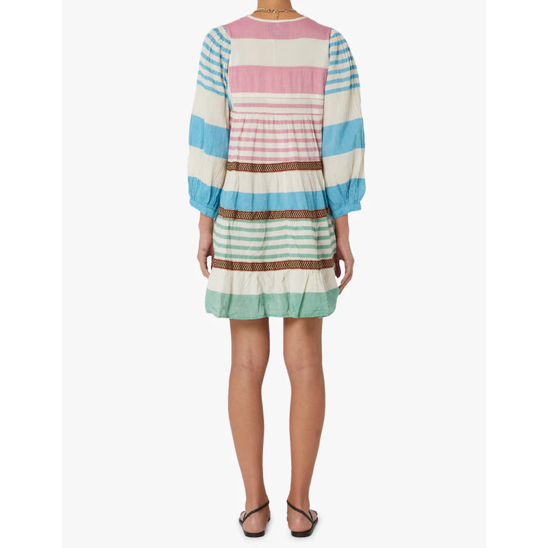 Pearl & Caviar Zakar Mini Dress Striped Multi