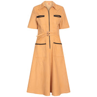 Autumn Shirt Dress Sand