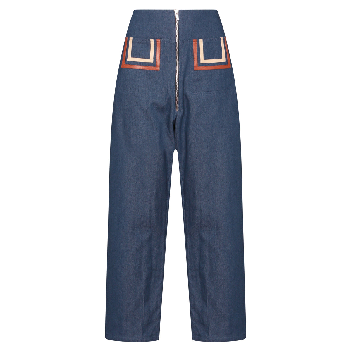 Denim Patch Pocket Trousers