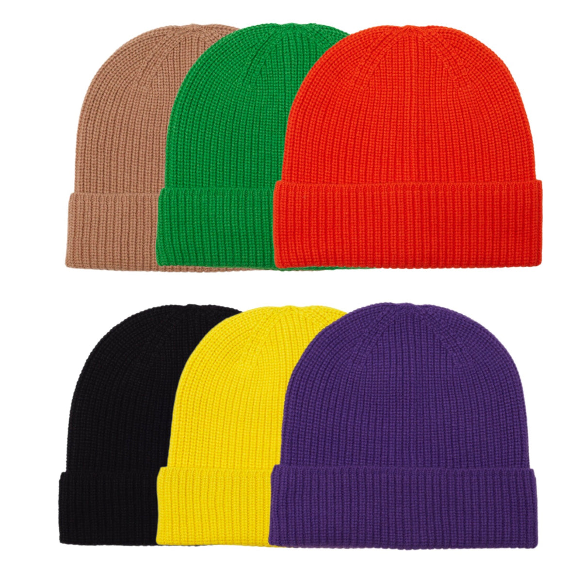 Cashmere Rib Beanie - Colours Available