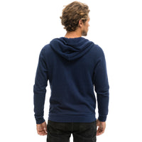 5 Stripe Zip Up Hoodie Navy