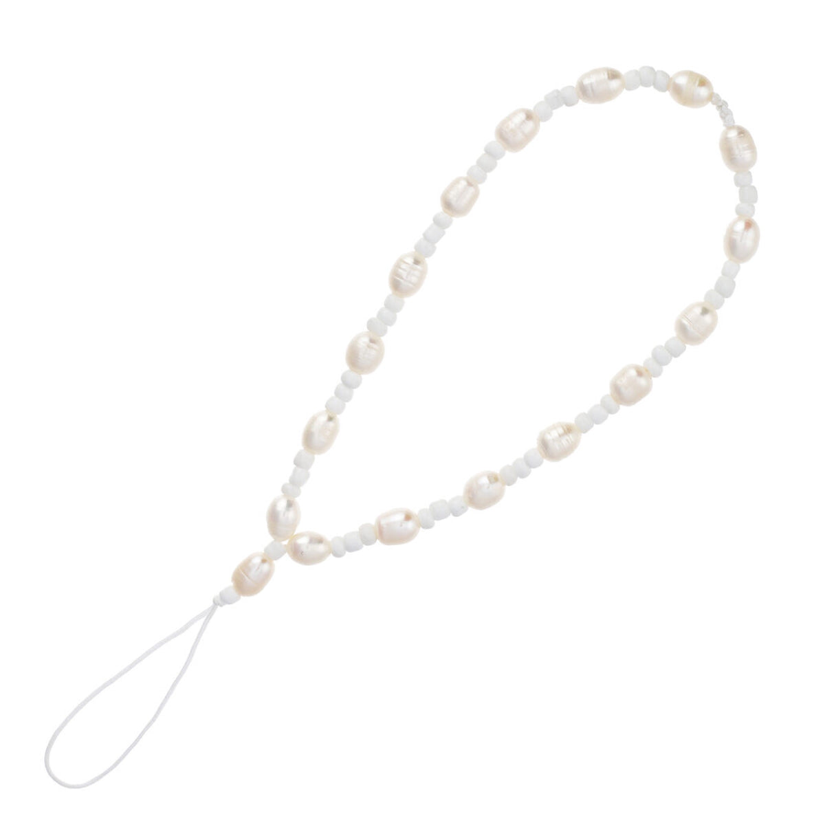 Beaded Phone Chain White