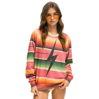 Pink Serape Bolt Stitch Sweatshirt