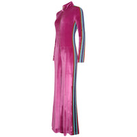 Bellavitis Velour Stripe Jumpsuit Pink