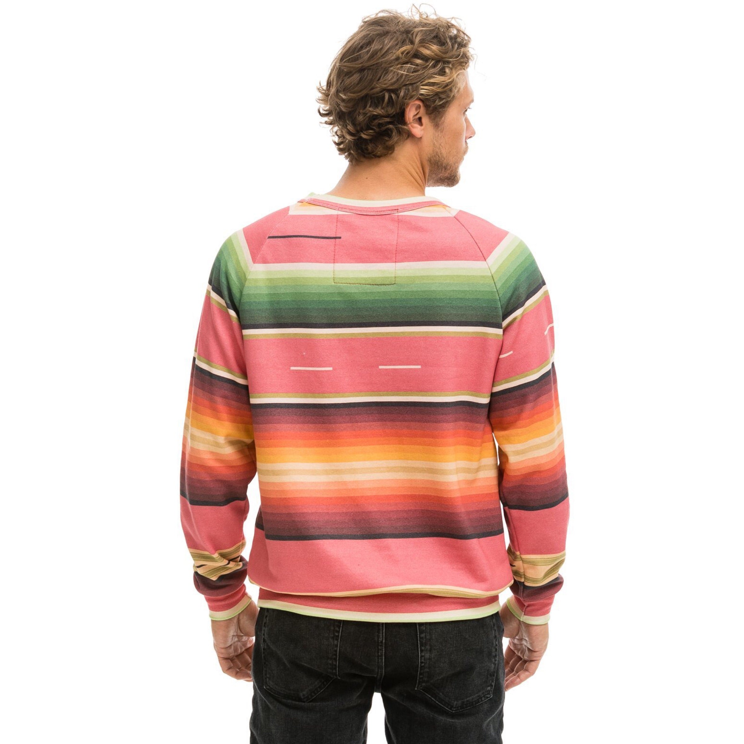 AVIATOR NATION tulum bolt stitch serape crew neck sweatshirt 2024 size small